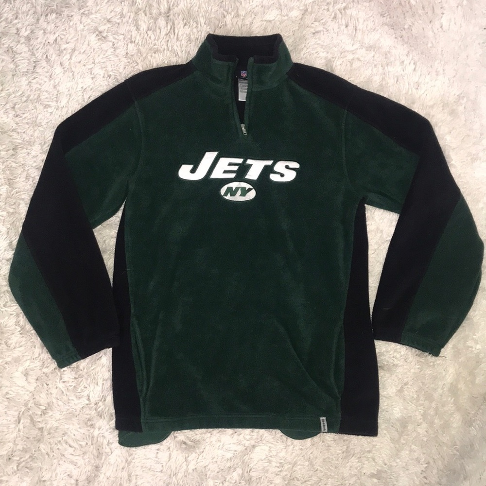 NFL jets quarter zip fleece